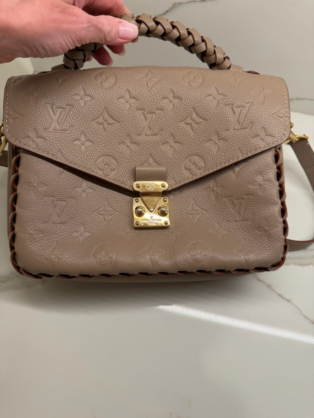 Louis Vuitton Empreinte Braided Pochette Métis - Vison - MM - Gorgeous! - Picture 6 of 12